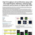 High throughput cell proliferation assay with low magnification objective, utilizing high-resolution performance of Digital Sight 50M
