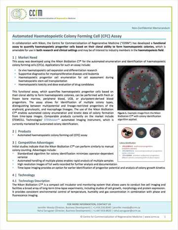 Automated Haematopoietic Colony Forming Cell CFC Assay b043d2b295ef57929ca14a8b6cb20560 1