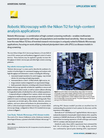 Kính Hiển vi robot với Nikon Ti2