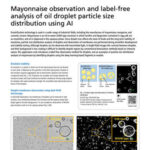 Mayonnaise observation and label-free analysis of oil droplet particle size distribution using AI
