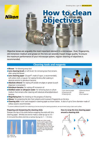 How to Clean Objectives